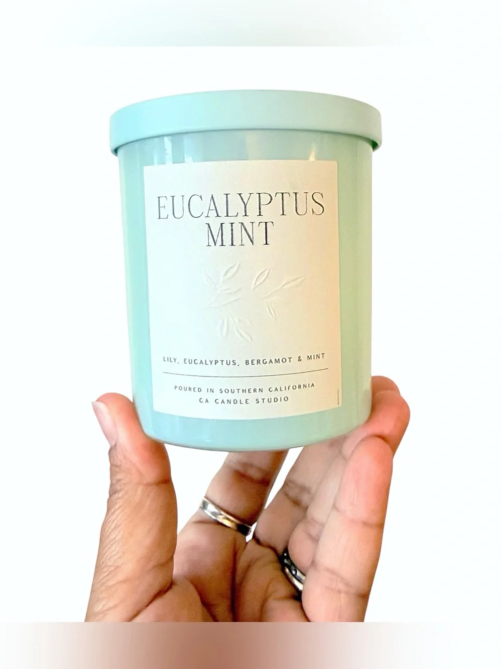 Leoben Company Eucalyptus Mint Stress Relief Scented Candle - Mint Green